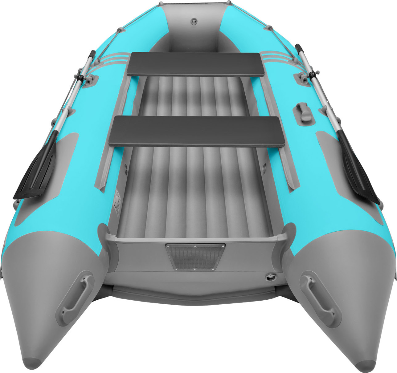 Надувная лодка Roger Boat Zefir 4000 (большой киль, бирюзовый/серый комби) — фото 4