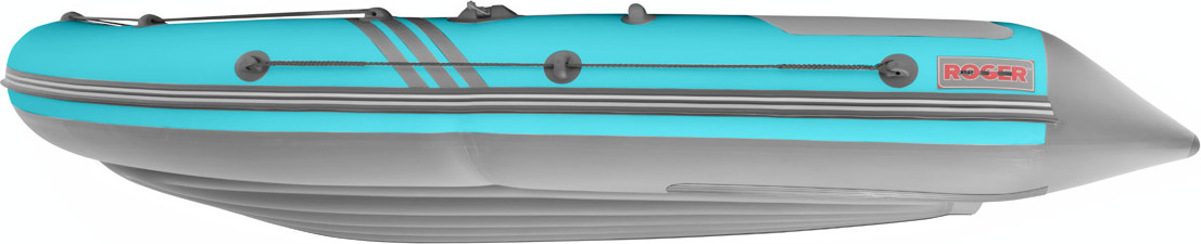 Надувная лодка Roger Boat Zefir 4000 (большой киль, бирюзовый/серый комби) — фото 6