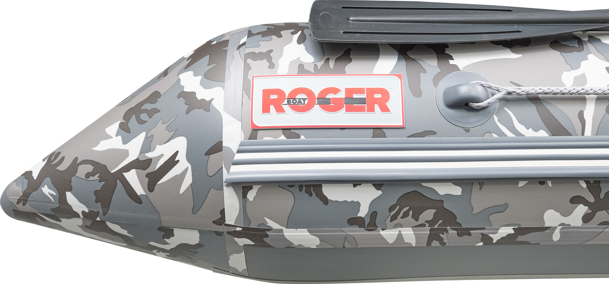 Надувная лодка Roger Boat Zefir 4000 (большой киль, серый камуфляж/графит комби) — фото 4