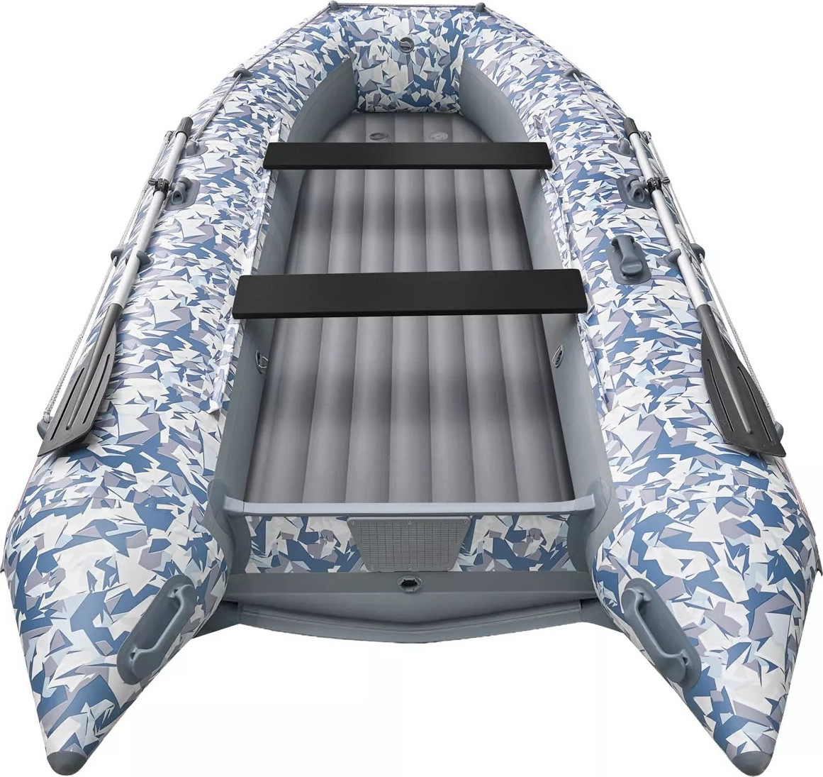 Надувная лодка Roger Boat Zefir 4000 (большой киль, битое стекло/серый комби) — фото 5