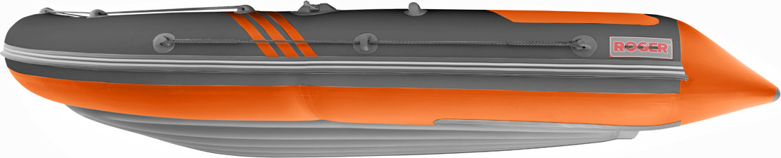 Надувная лодка Roger Boat Zefir 4400 (большой киль, графит/оранжевый комби) — фото 6