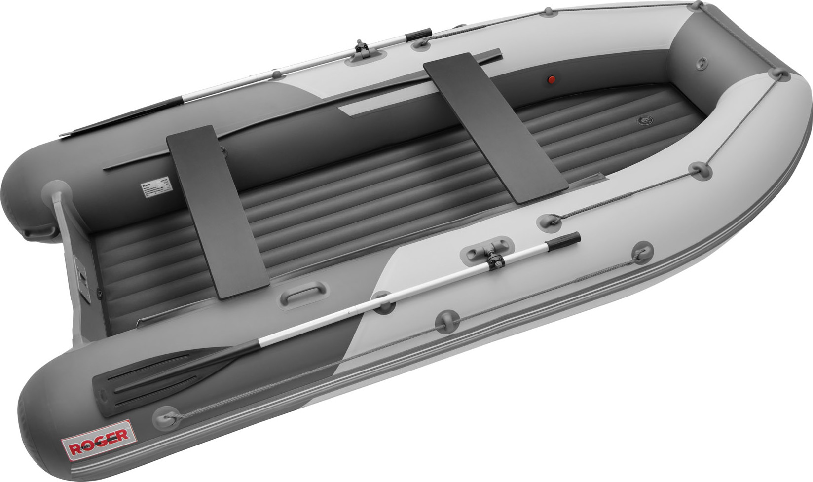 Надувная лодка Roger Boat Zefir 3300 (малокилевой, белый/графит комби)