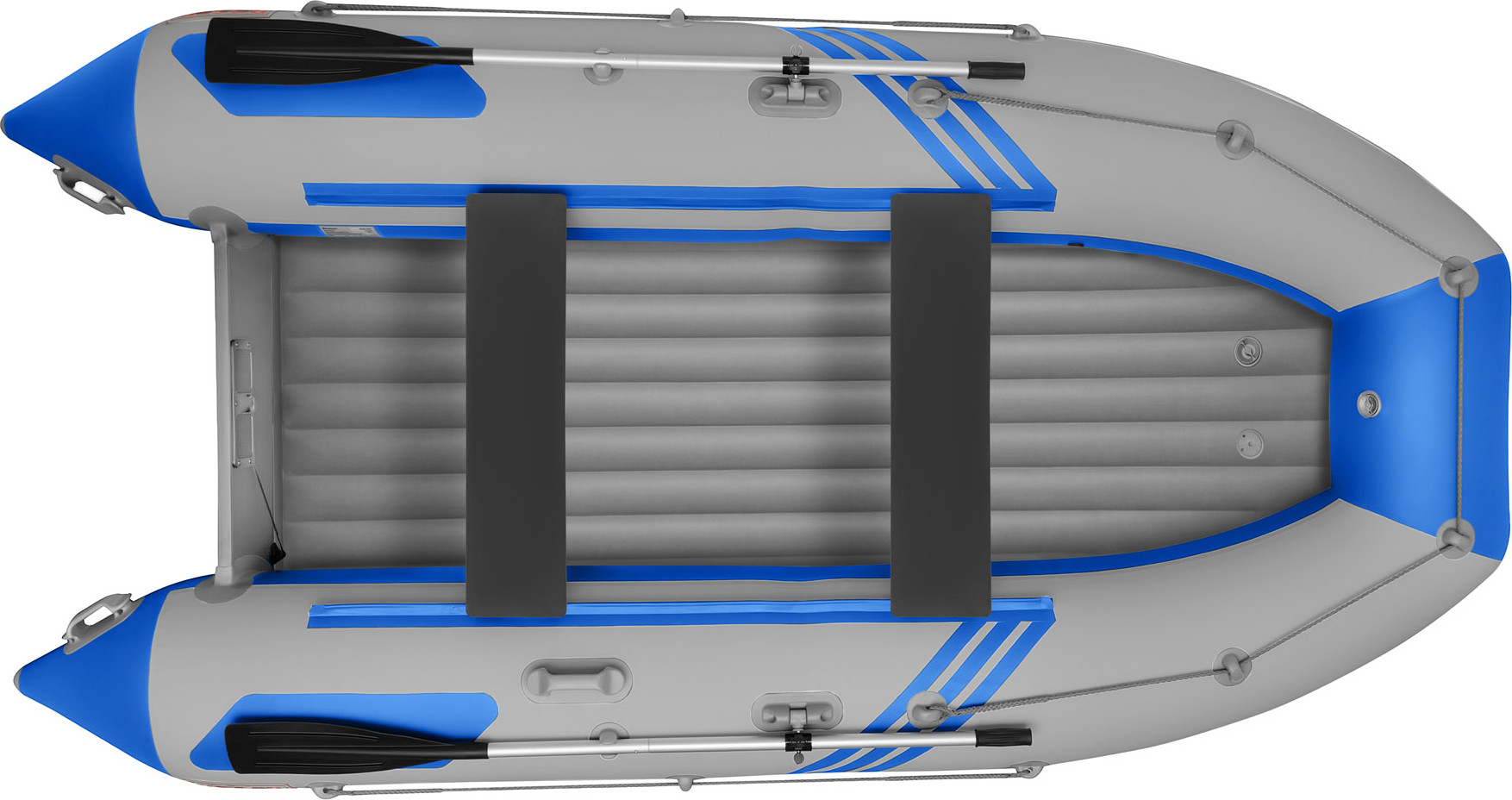 Надувная лодка Roger Boat Zefir 4400 (большой киль, серый/синий комби) — фото 2