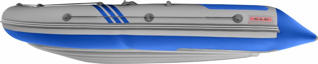Надувная лодка Roger Boat Zefir 4400 (большой киль, серый/синий комби) — фото 6