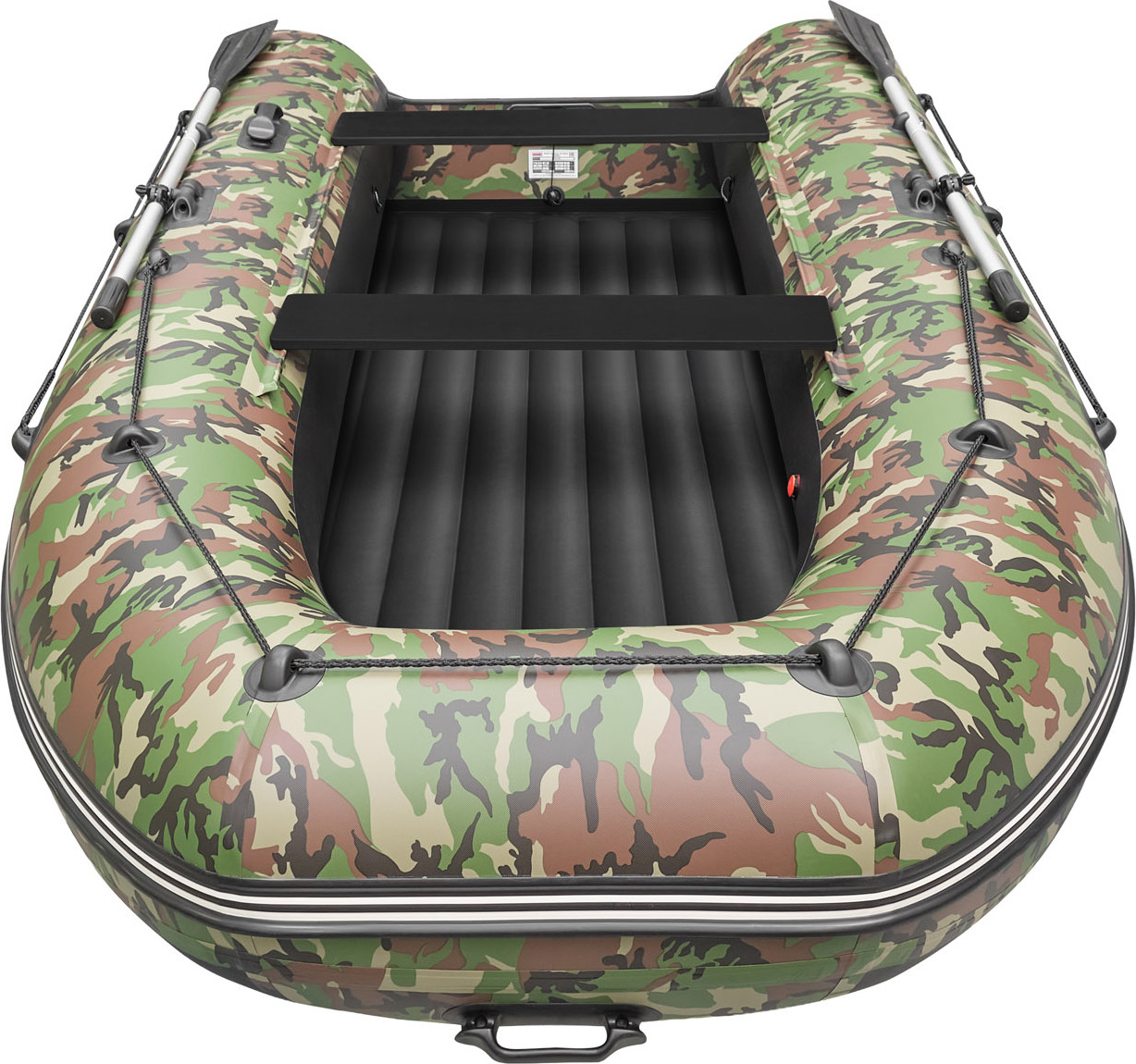 Надувная лодка Roger Boat Zefir 4400 (большой киль, зеленый камуфляж/черный комби) — фото 4