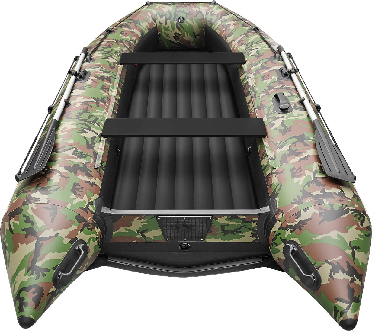 Надувная лодка Roger Boat Zefir 4400 (большой киль, зеленый камуфляж/черный комби) — фото 5