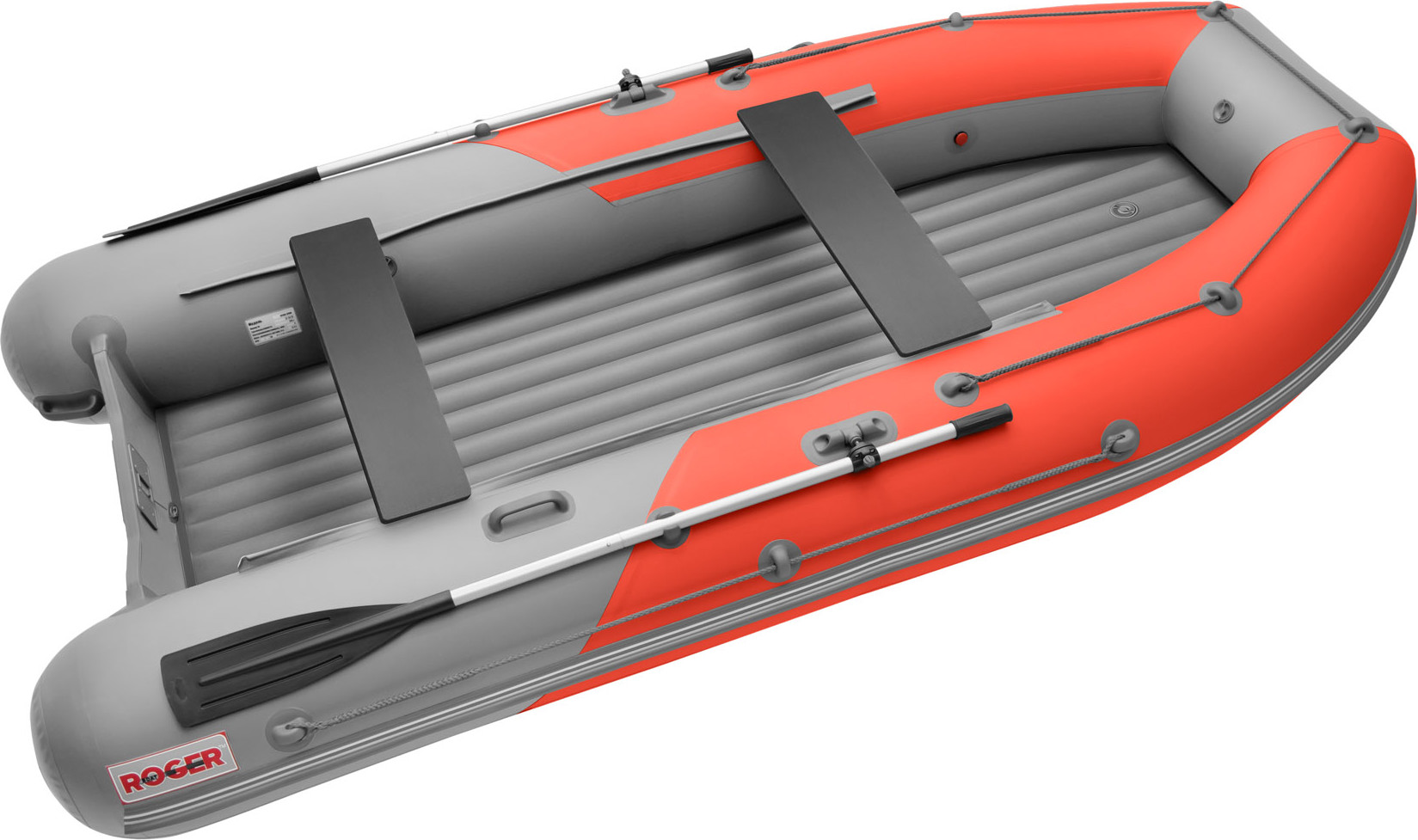 Надувная лодка Roger Boat Sfera 3300 (безконусная, малый киль, красный/серый комби)