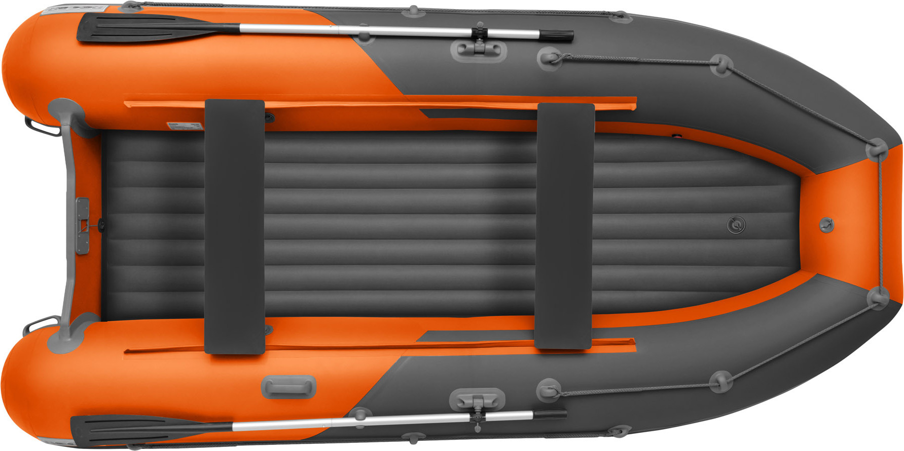 Надувная лодка Roger Boat Sfera 3300 (безконусная, малый киль, графит/оранжевый комби) — фото 2