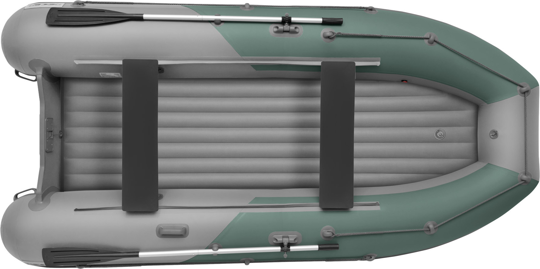 Надувная лодка Roger Boat Zefir 3300 (малокилевой, зеленый/серый комби) — фото 2
