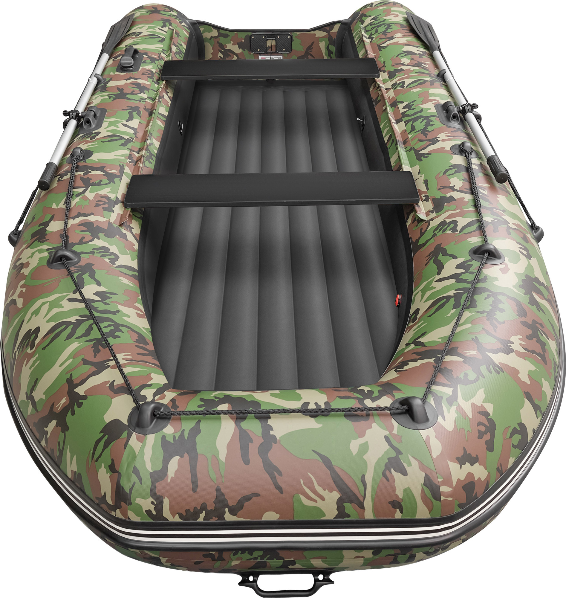 Надувная лодка Roger Boat Sfera 3300 (безконусная, малый киль, зеленый камуфляж/черный комби) — фото 5