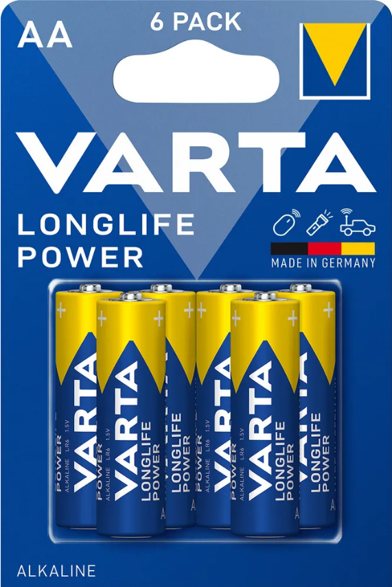 Комплект батареек Varta Longlife Power AA / V04906121436 (6шт)
