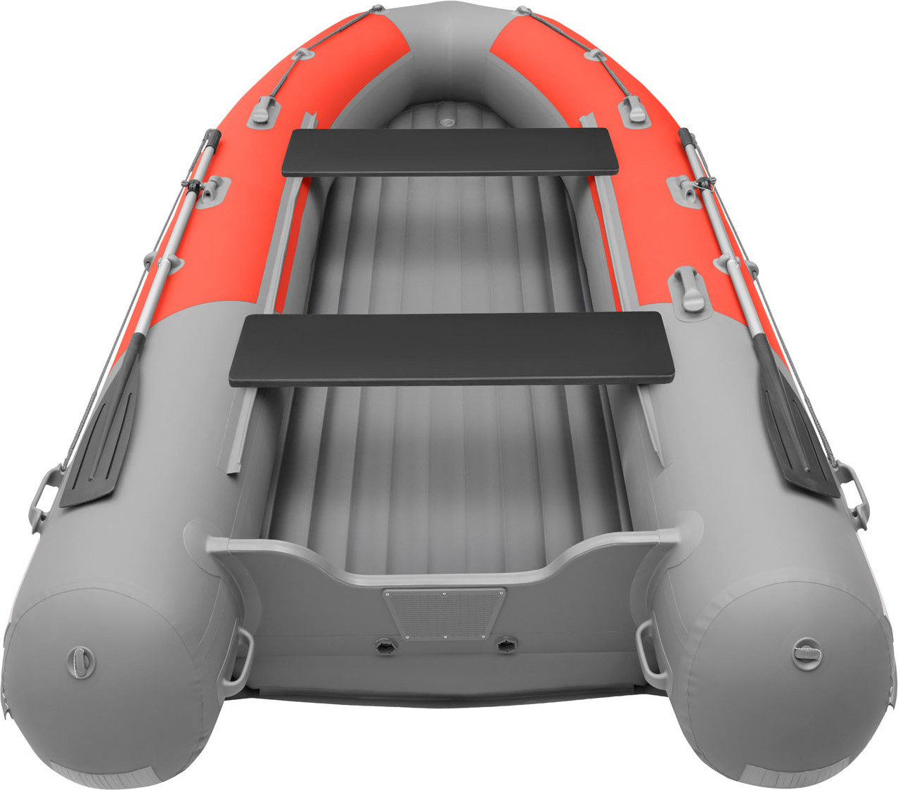 Надувная лодка Roger Boat Sfera 3800 (безконусная, средний киль, красный/серый комби) — фото 5