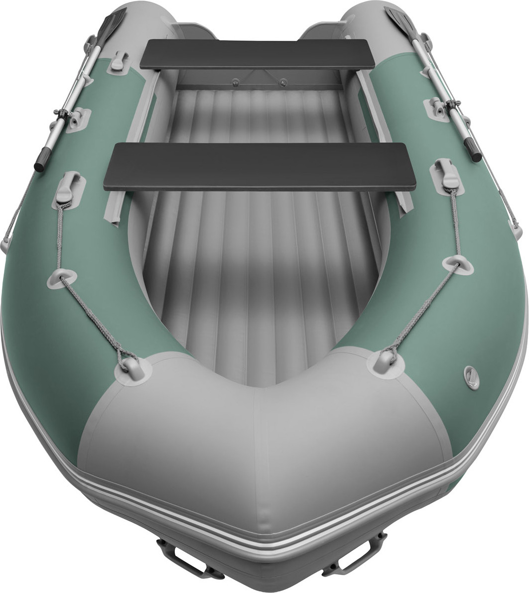 Надувная лодка Roger Boat Sfera 3800 (безконусная, средний киль, зеленый/серый комби) — фото 6