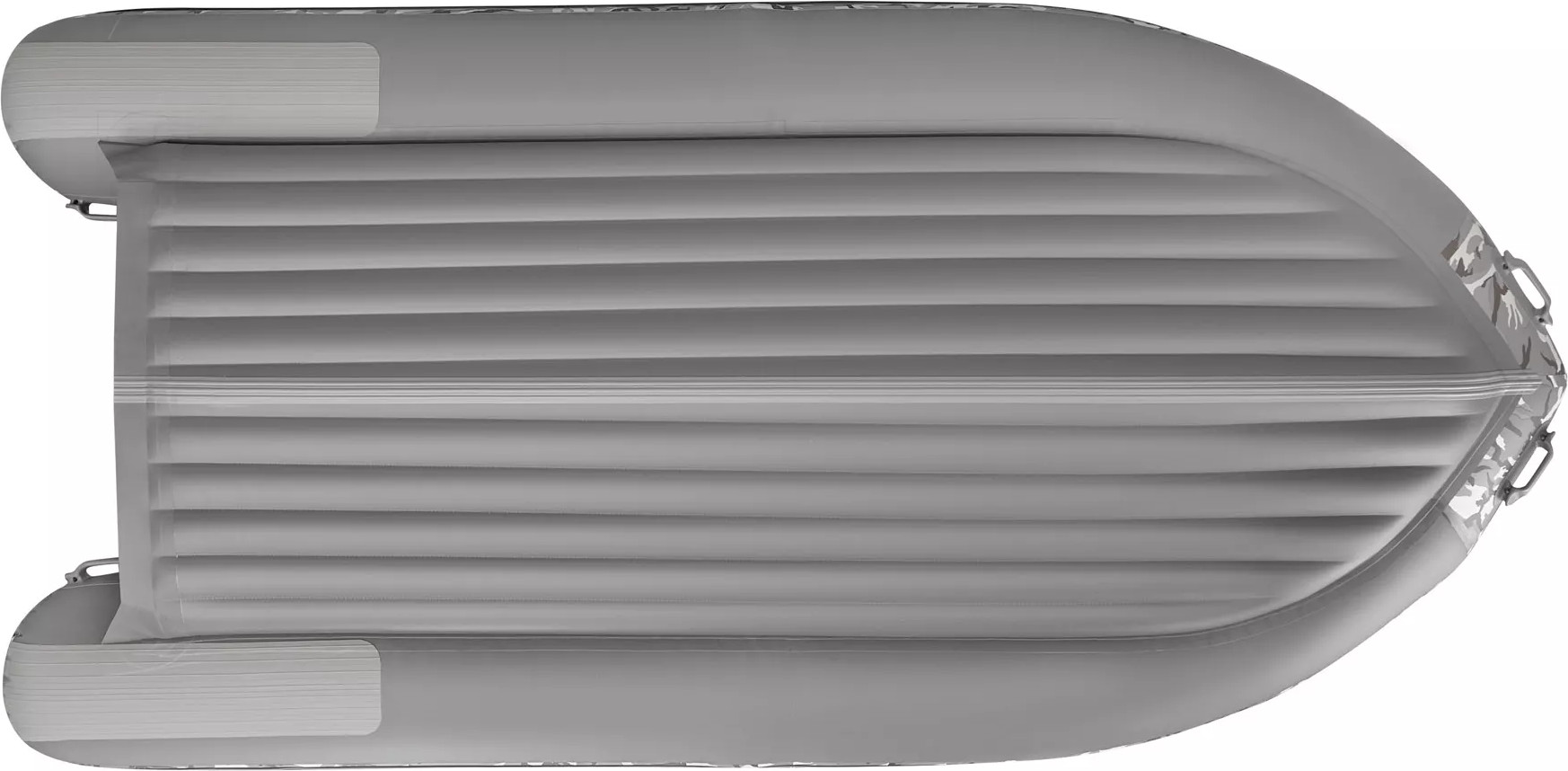 Надувная лодка Roger Boat Sfera 3800 (безконусная, средний киль, серый камуфляж/графит комби) — фото 3