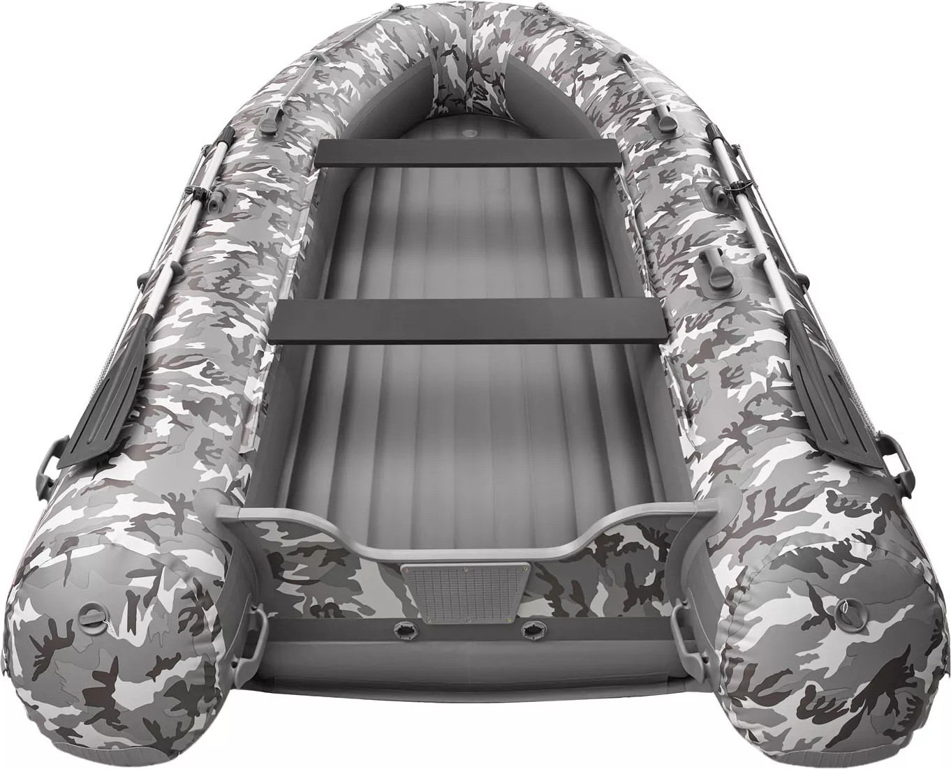 Надувная лодка Roger Boat Sfera 3800 (безконусная, средний киль, серый камуфляж/графит комби) — фото 6