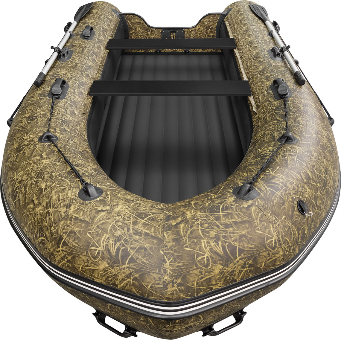 Надувная лодка Roger Boat Sfera 3800 (безконусная, средний киль, камуфляж камыш/черный комби) — фото 5