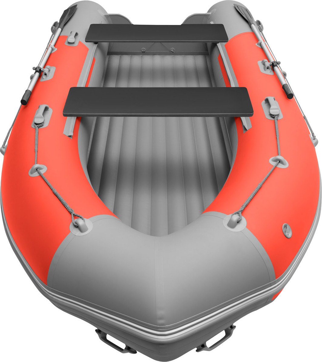 Надувная лодка Roger Boat Sfera 4000 (безконусная, средний киль, красный/серый комби) — фото 6