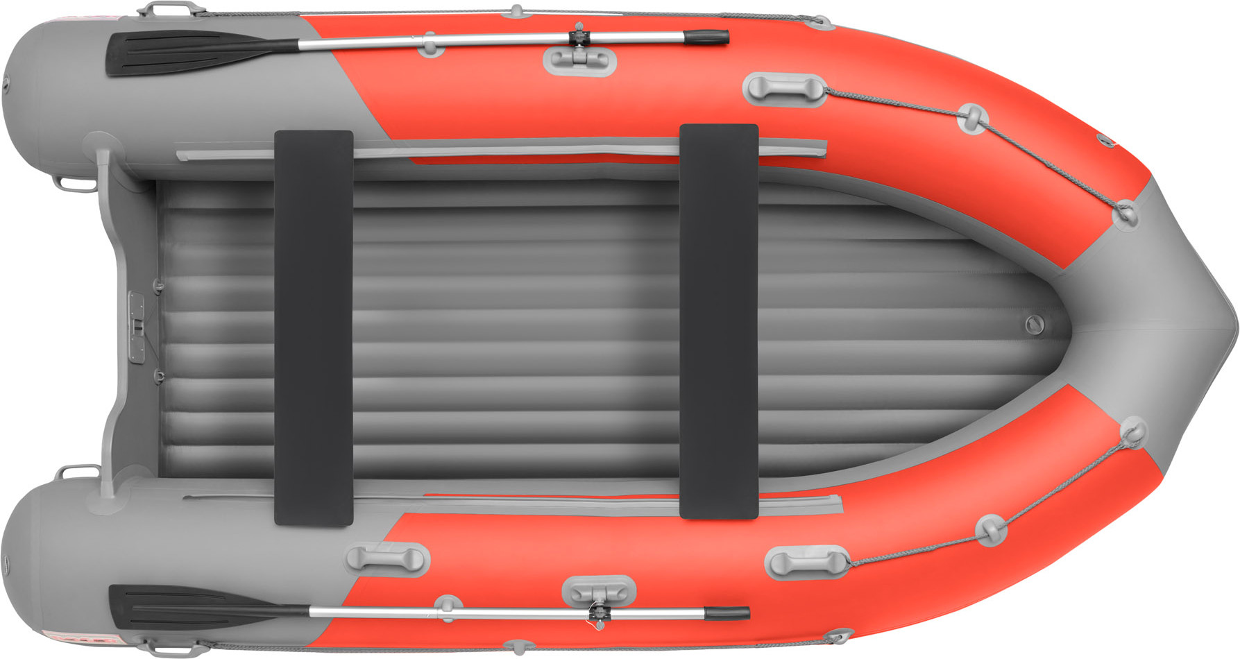 Надувная лодка Roger Boat Sfera 4000 (безконусная, средний киль, красный/серый комби) — фото 2