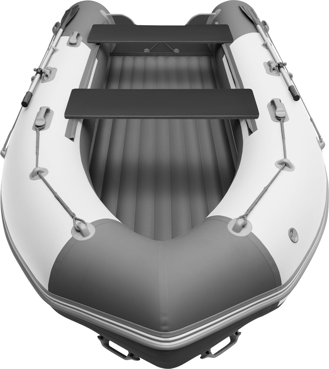 Надувная лодка Roger Boat Sfera 4000 (безконусная, средний киль, белый/графит комби) — фото 6