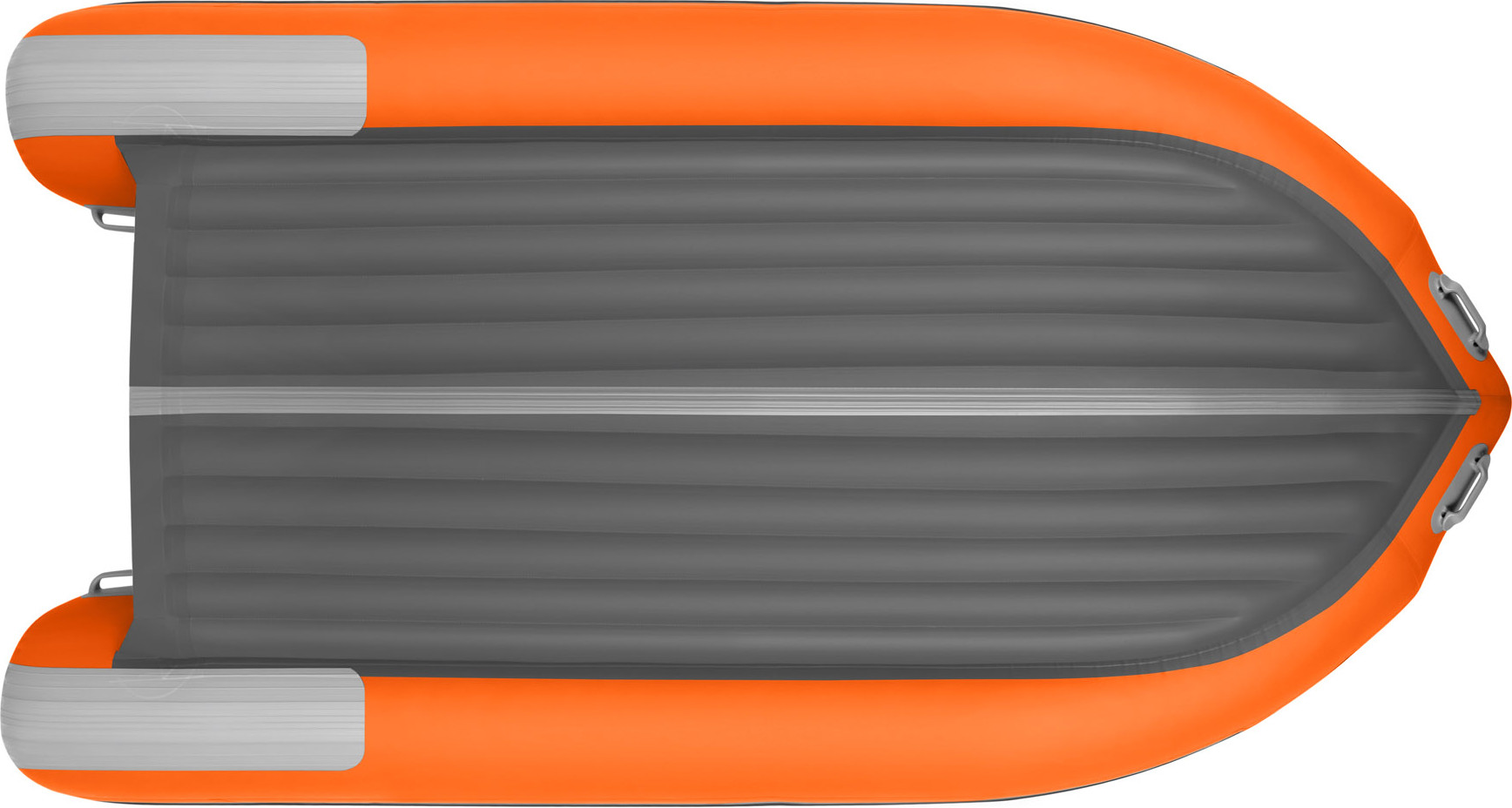 Надувная лодка Roger Boat Sfera 4000 (безконусная, средний киль, графит/оранжевый комби) — фото 3