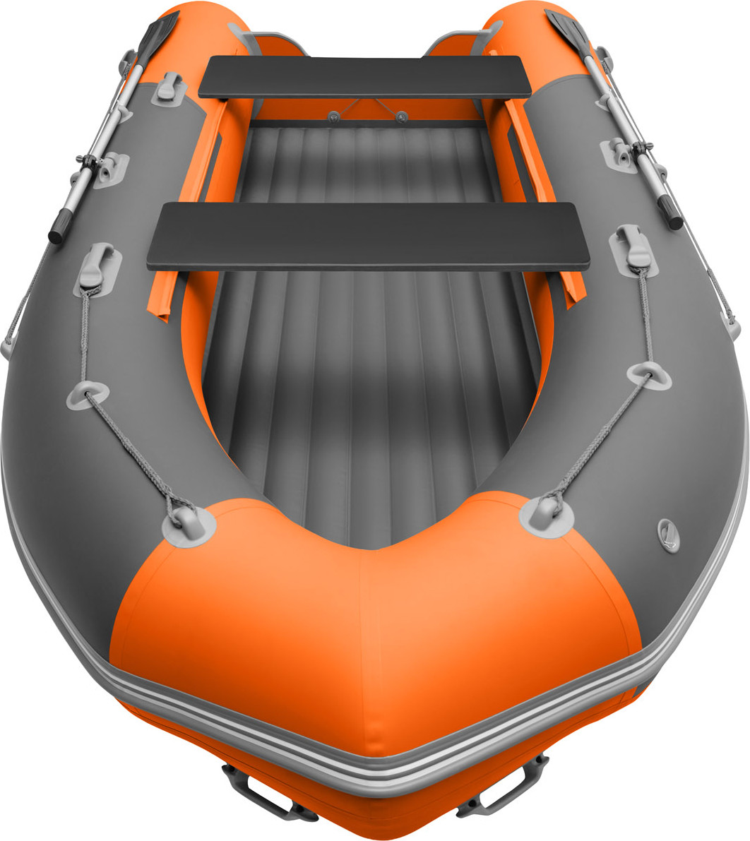 Надувная лодка Roger Boat Sfera 4000 (безконусная, средний киль, графит/оранжевый комби) — фото 6
