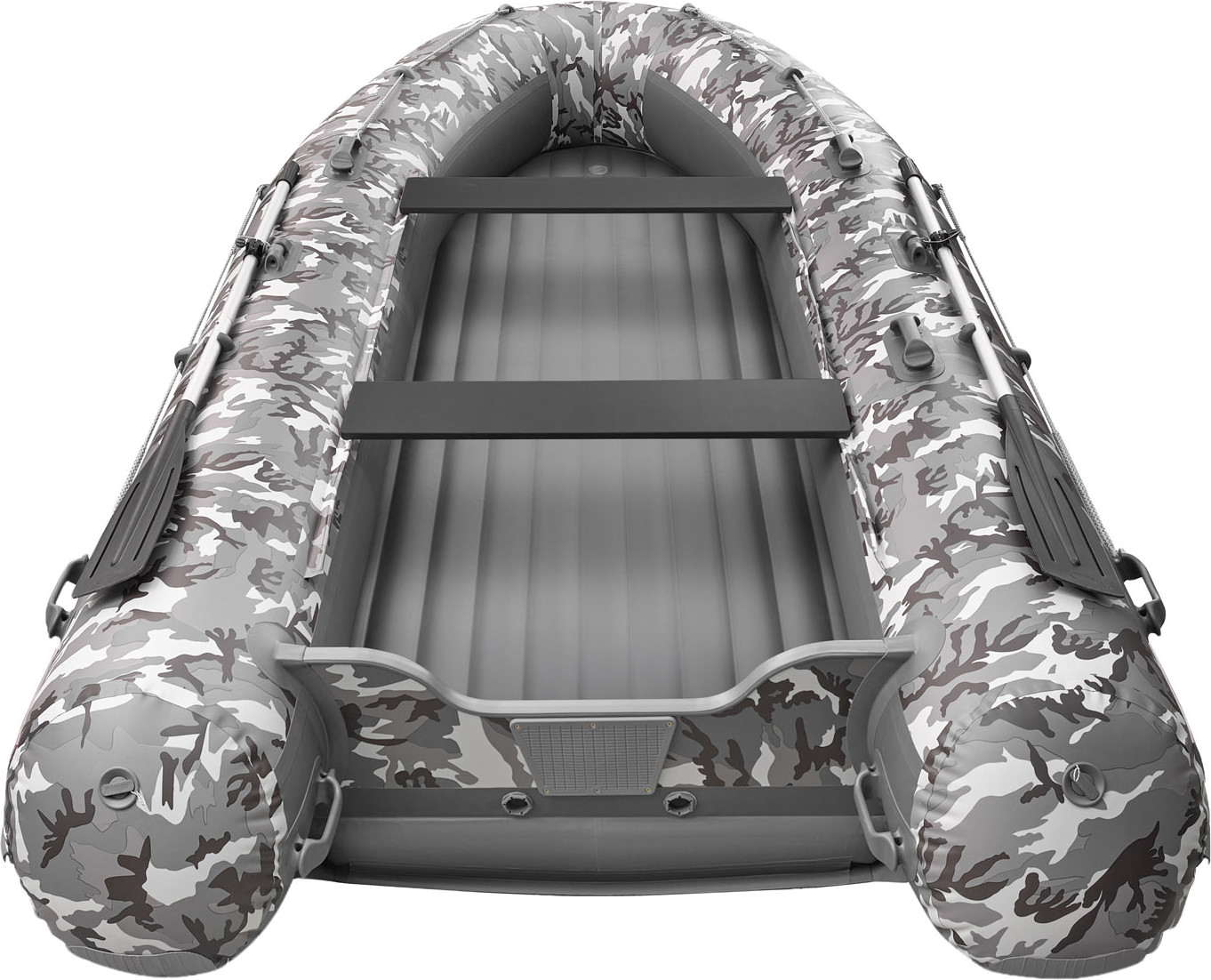 Надувная лодка Roger Boat Sfera 4000 (безконусная, средний киль, серый камуфляж/графит комби) — фото 6