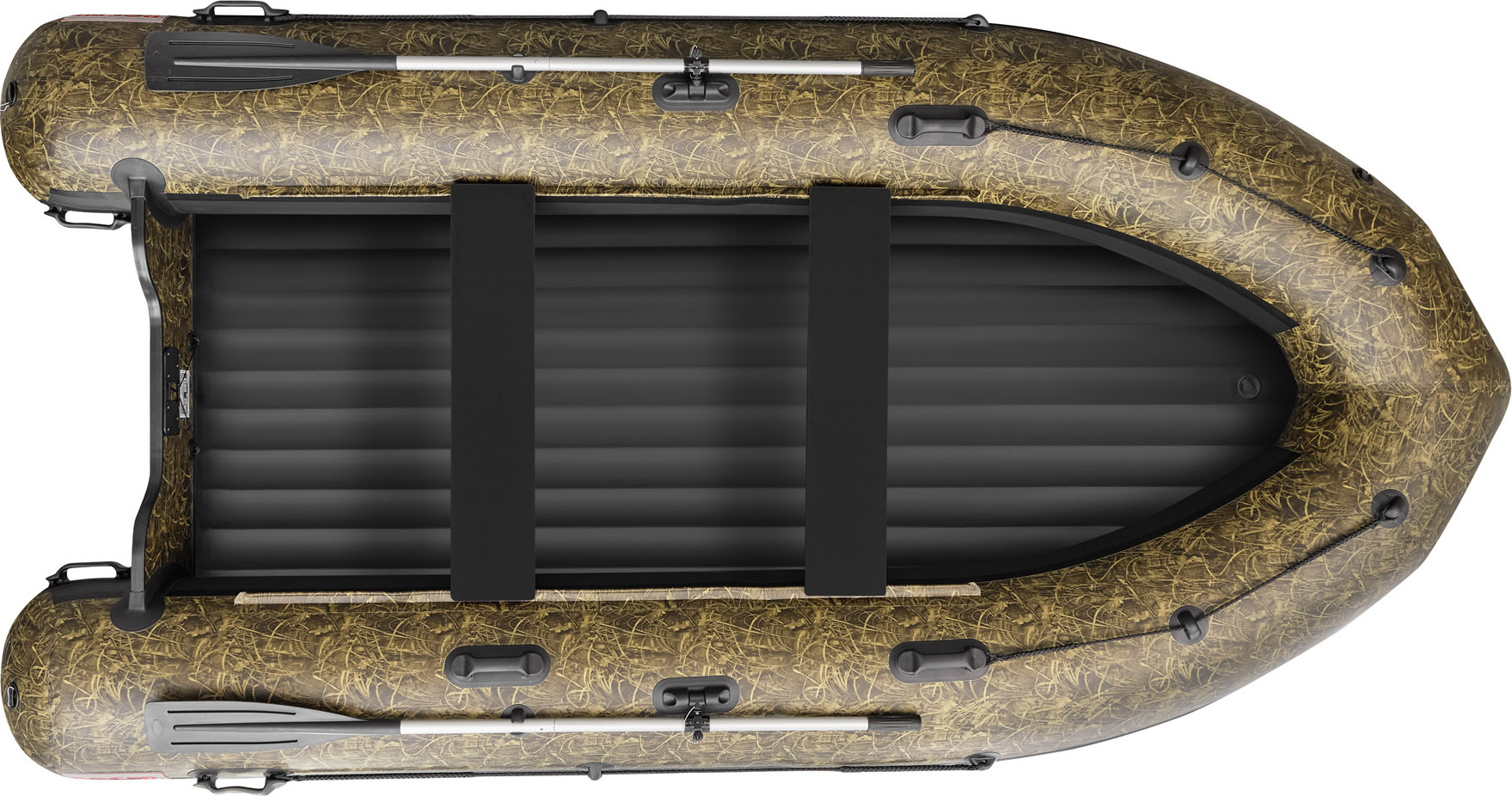 Надувная лодка Roger Boat Sfera 4000 (безконусная, средний киль, камуфляж камыш/черный комби) — фото 2