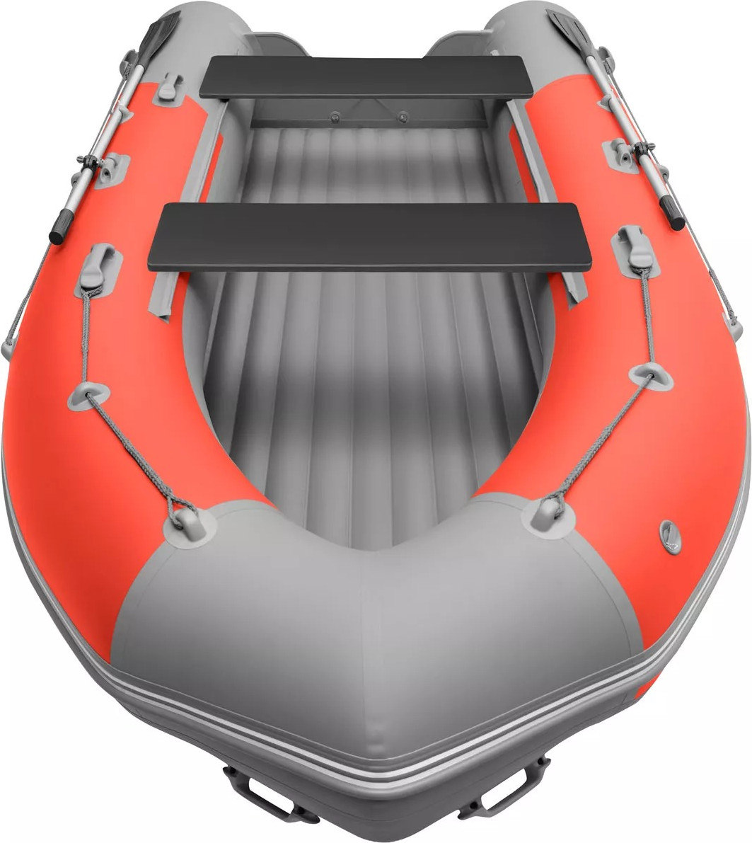 Надувная лодка Roger Boat Sfera 4200 (безконусная, средний киль, красный/серый комби) — фото 5