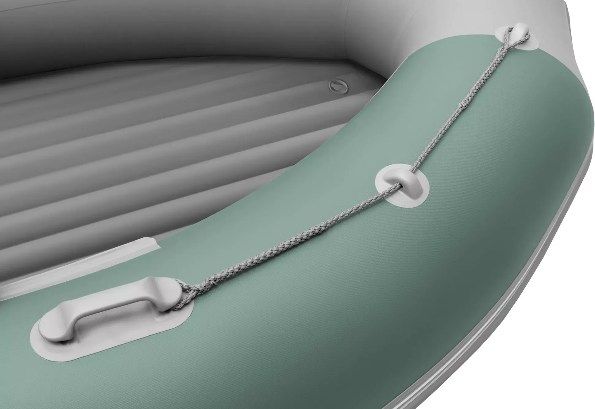 Надувная лодка Roger Boat Sfera 4200 (безконусная, средний киль, зеленый/серый комби) — фото 5