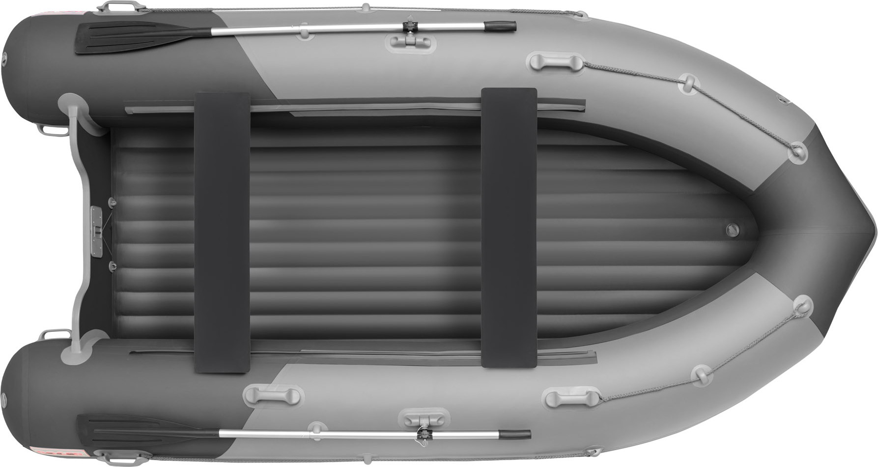 Надувная лодка Roger Boat Sfera 4200 (безконусная, средний киль, серый/графит комби) — фото 2