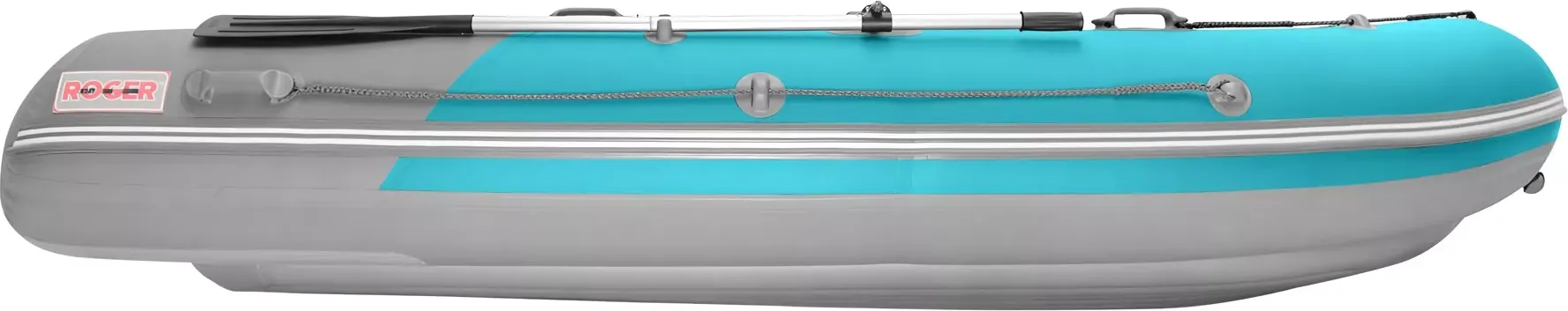 Надувная лодка Roger Boat Sfera 4200 (безконусная, средний киль, бирюзовый/серый комби) — фото 4