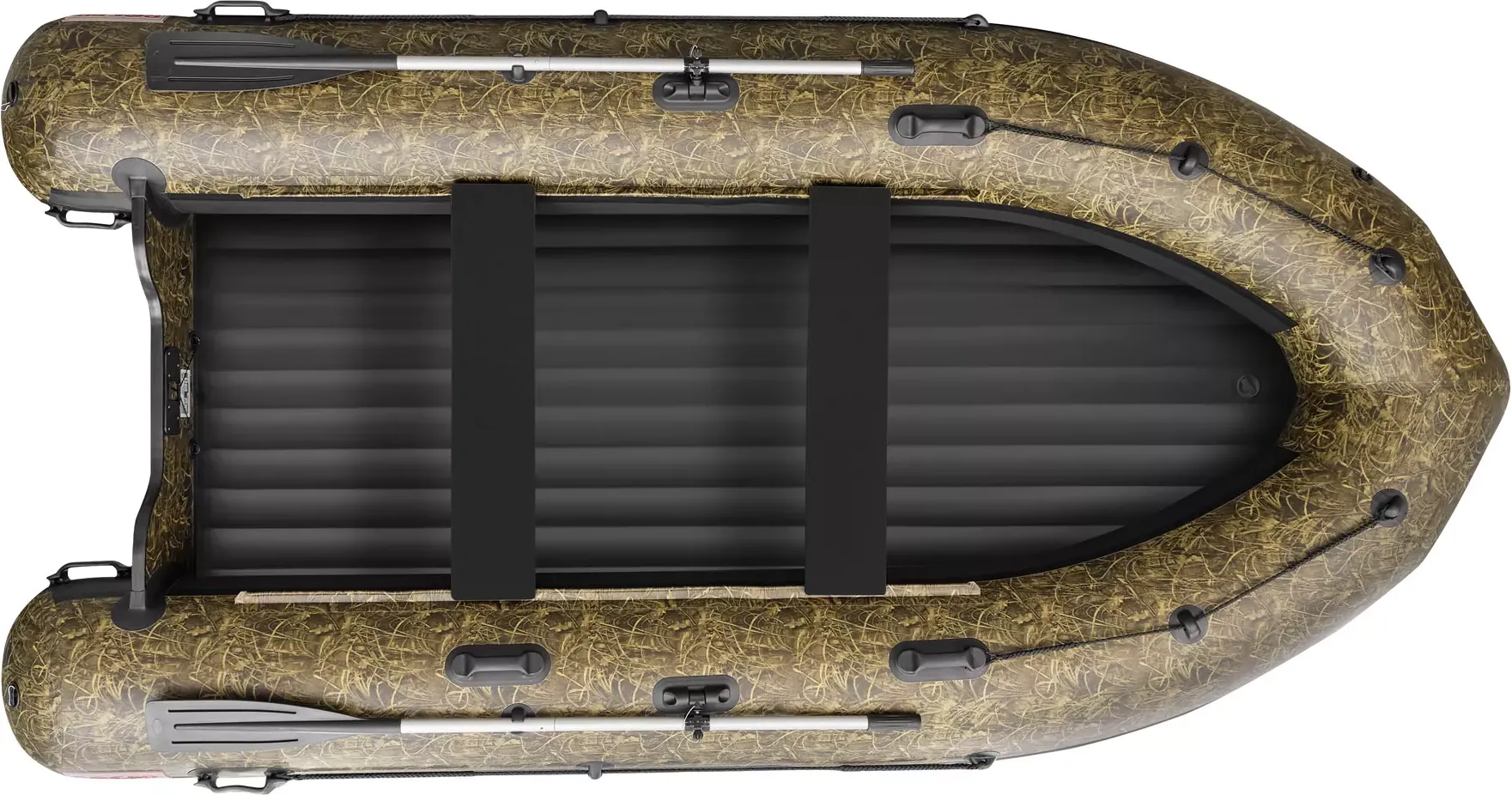 Надувная лодка Roger Boat Sfera 4200 (безконусная, средний киль, камуфляж камыш/черный комби) — фото 2