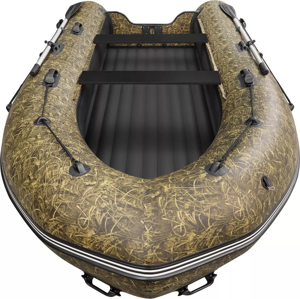 Надувная лодка Roger Boat Sfera 4200 (безконусная, средний киль, камуфляж камыш/черный комби) — фото 5