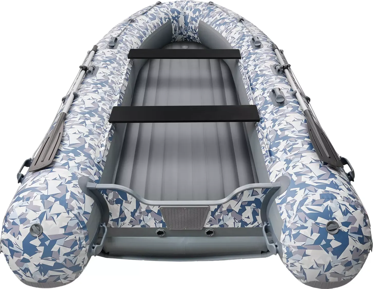 Надувная лодка Roger Boat Sfera 4200 (безконусная, средний киль, битое стекло/серый комби) — фото 6