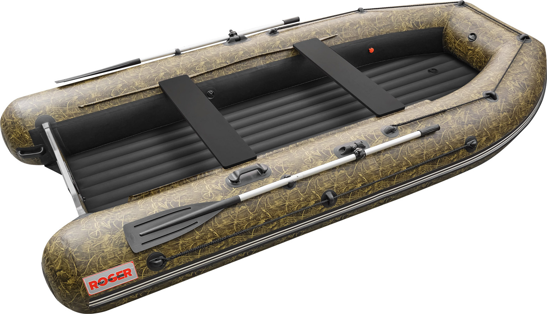 Надувная лодка Roger Boat Zefir 3500 (малокилевой, камуфляж камыш/черный комби)