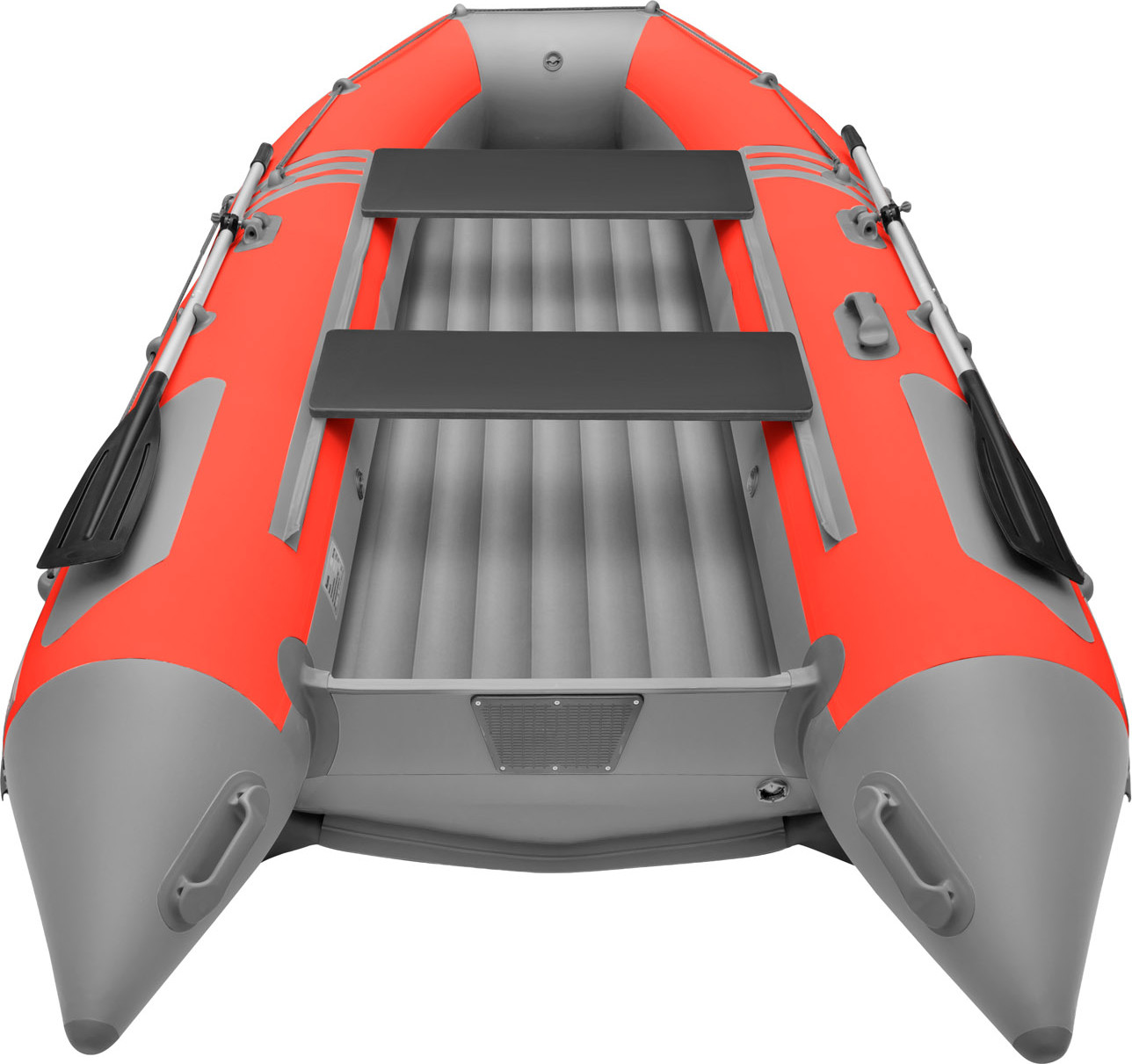 Надувная лодка Roger Boat Zefir 3700 (большой киль, красный/серый комби) — фото 3