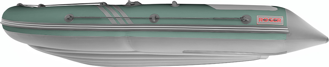 Надувная лодка Roger Boat Zefir 3700 (большой киль, зеленый/серый комби) — фото 5