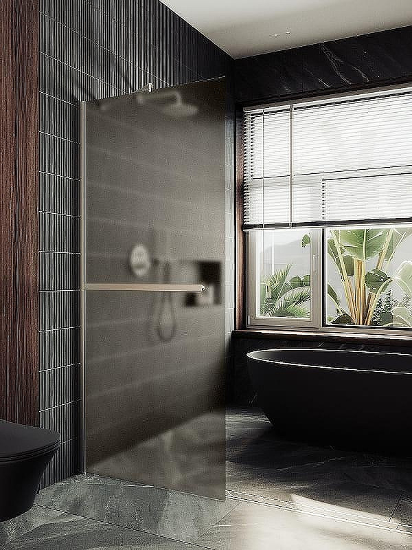 Душевая стенка MaybahGlass 99x195 / MGD-1460-5ш (бронзовое матовое стекло/хром матовый) — фото 2