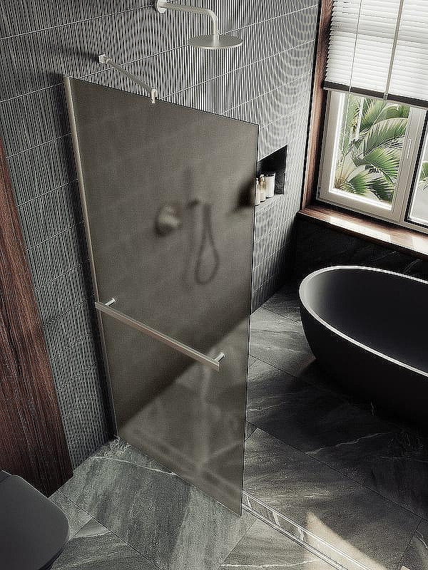 Душевая стенка MaybahGlass 99x195 / MGD-1460-5ш (бронзовое матовое стекло/хром матовый) — фото 4