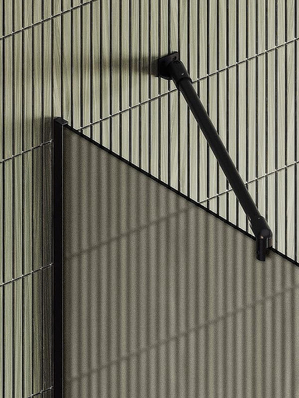 Душевая стенка MaybahGlass 99x195 / MGD-1460-6у (бронзовое матовое стекло/черный) — фото 5