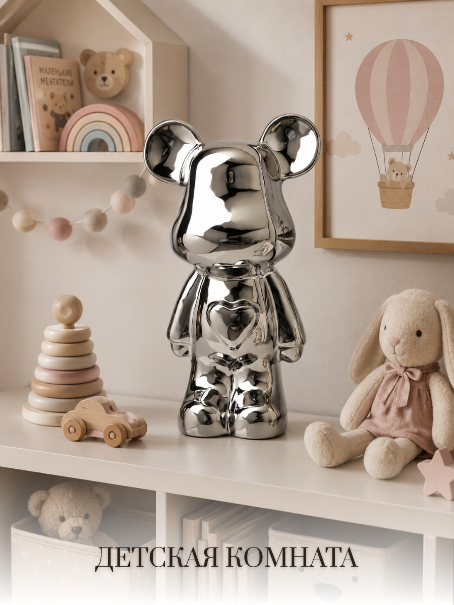 Статуэтка Merry Bear Home Decor Violent Bear / 30001297 (серебро) — фото 6