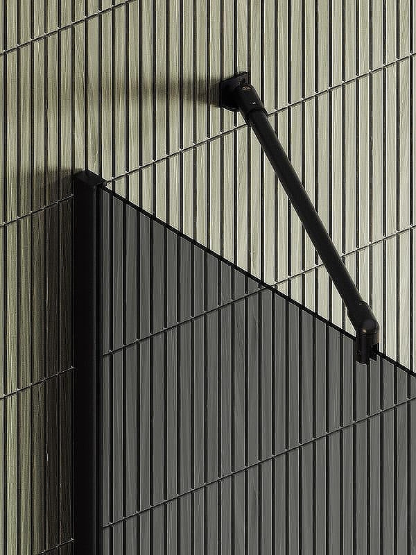 Душевая стенка MaybahGlass 99x195 / MGD-1461-6ш (графитовое стекло/черный) — фото 6