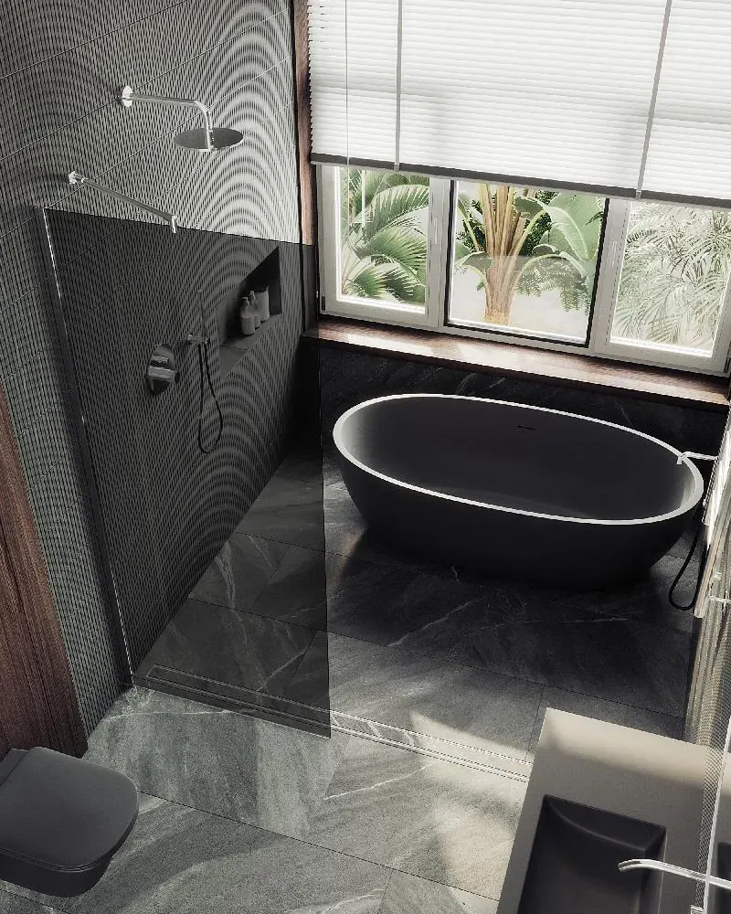 Душевая стенка MaybahGlass 99x195 / MGD-1356-4у (графитовое матовое стекло/хром глянцевый) — фото 4