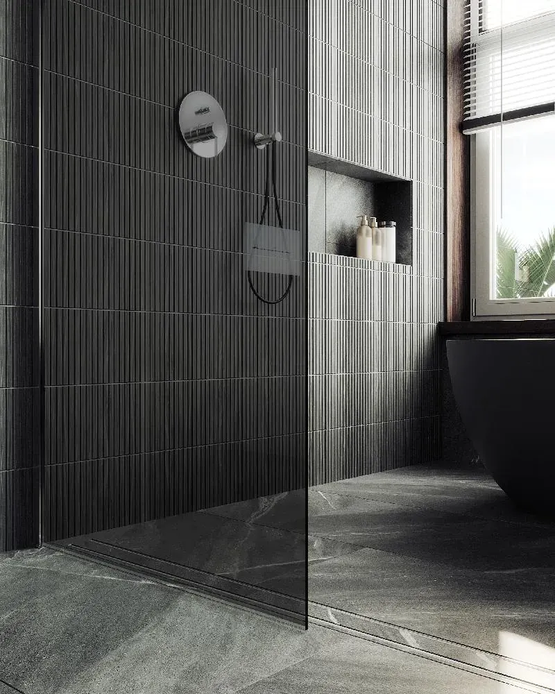 Душевая стенка MaybahGlass 99x195 / MGD-1356-4у (графитовое матовое стекло/хром глянцевый) — фото 5