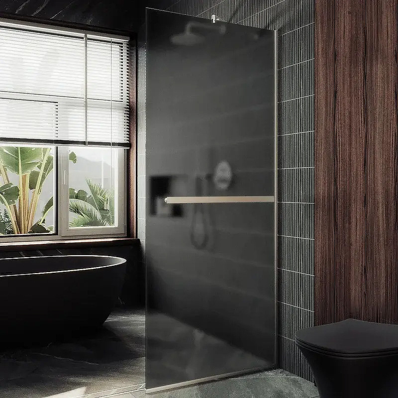 Душевая стенка MaybahGlass 99x195 / MGD-1462-5у (графитовое матовое стекло/хром матовый) — фото 2