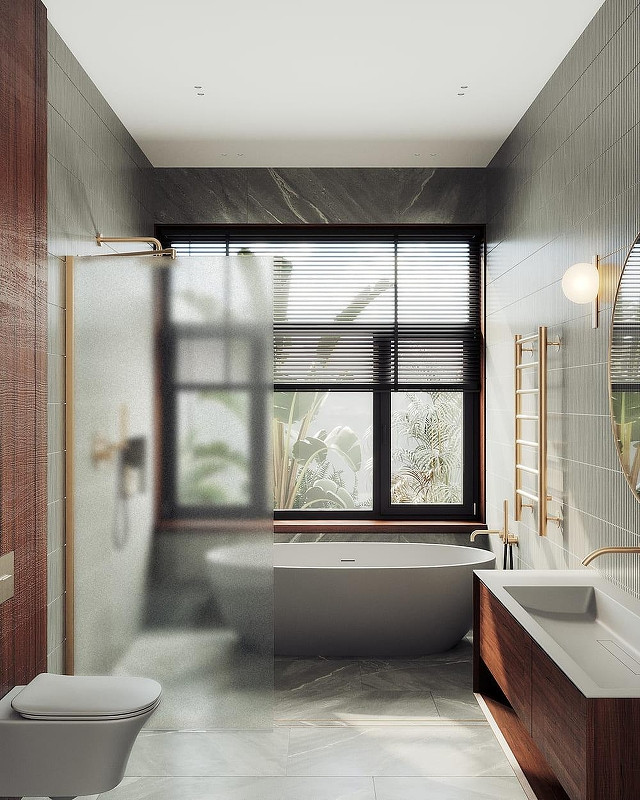 Душевая стенка MaybahGlass 99x195 / MGD-1357-2ш (сатин стекло/бронза) — фото 3