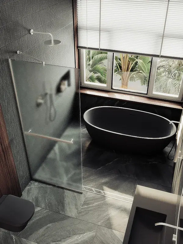 Душевая стенка MaybahGlass 99x195 / MGD-1463-5у (сатин стекло/хром матовый) — фото 3