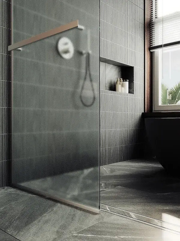 Душевая стенка MaybahGlass 99x195 / MGD-1463-5у (сатин стекло/хром матовый) — фото 4