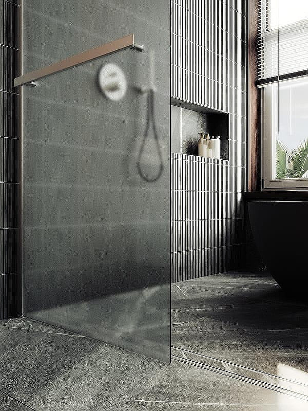 Душевая стенка MaybahGlass 99x195 / MGD-1463-5ш (сатин стекло/хром матовый) — фото 5