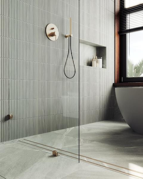 Душевая стенка MaybahGlass 79x195 / MGD-259-2 (прозрачное стекло/бронза) — фото 5